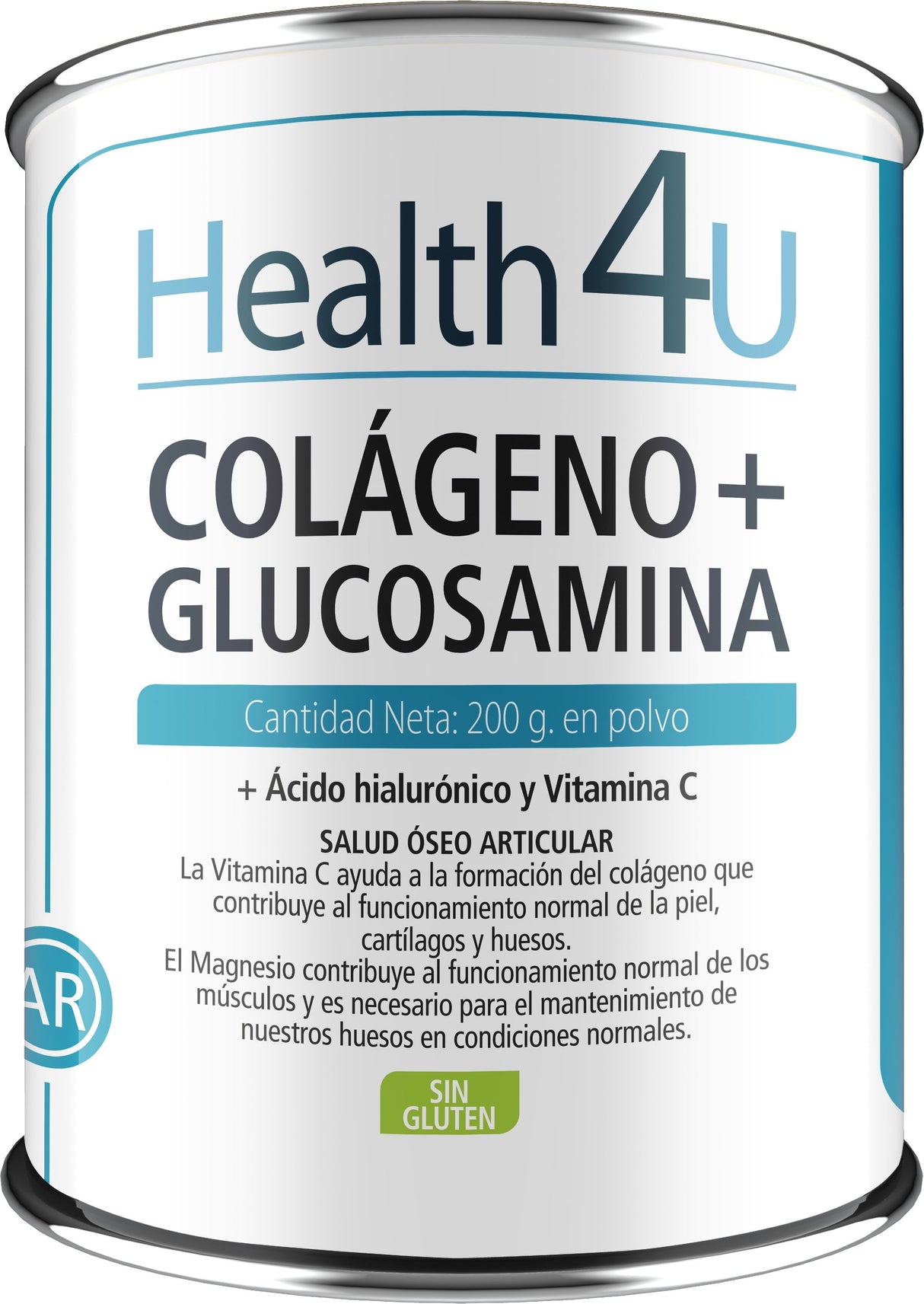 Colágeno + Glucosamina · Health4U · 200 gramos