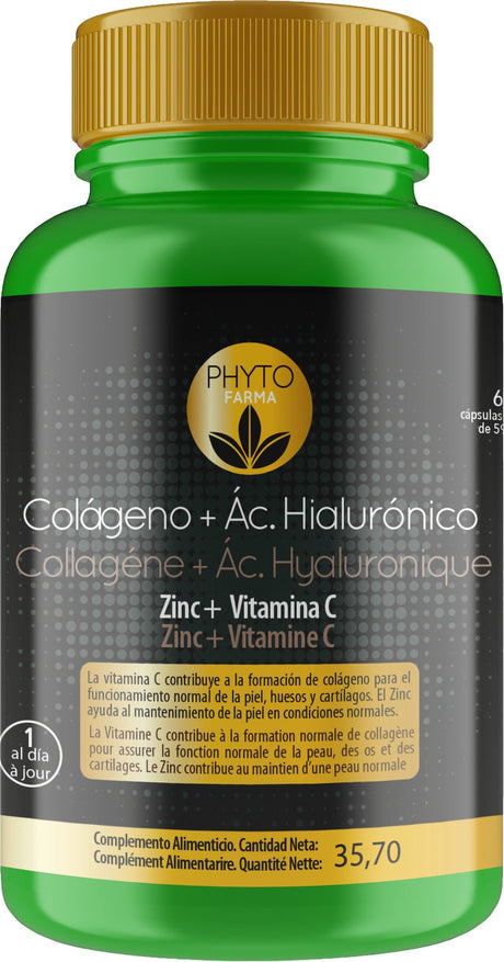 Colágeno + Ácido Hialurónico · Phytofarma · 60 cápsulas