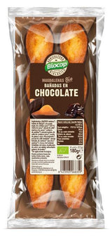 Magdalenas Bañadas en Chocolate Negro Bio · Biocop · 180 gramos [Caducidad 01/2025]