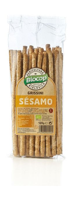 Grissini con Sésamo · Biocop · 120 gramos