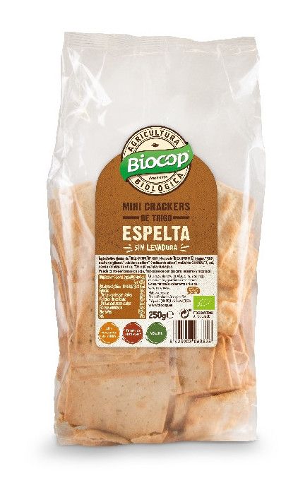 Mini Crackers de Trigo Espelta · Biocop · 250 gramos