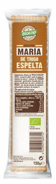 Galleta María de Trigo Espelta · Biocop · 150 gramos