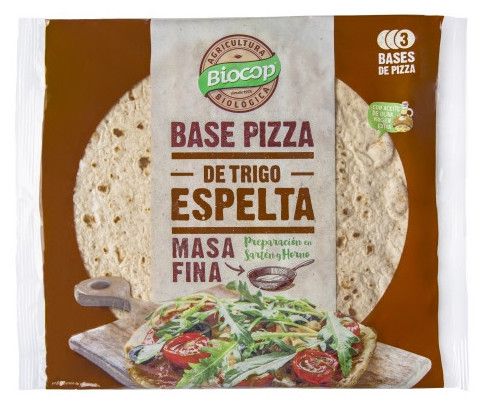 Base de Pizza de Trigo Espelta Masa Fina · Biocop · 390 gramos