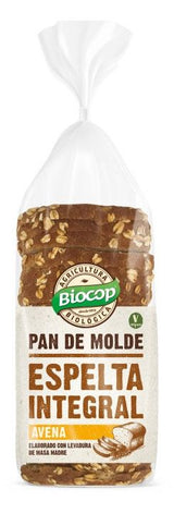 Pan de Molde de Trigo Espelta Integral con Copos de Avena · Biocop · 400 gramos