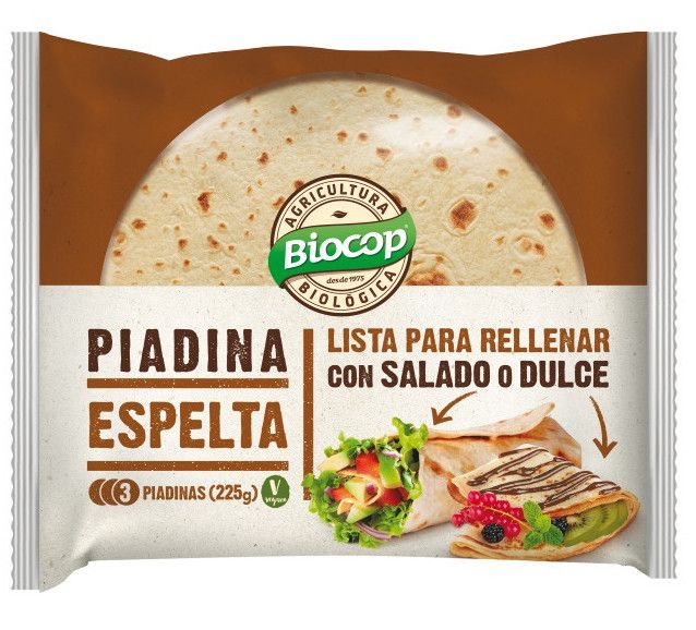 Piadina de Trigo Espelta · Biocop · 225 gramos