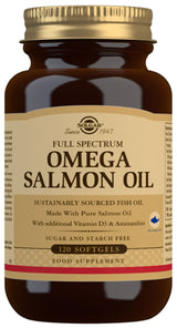 Full Spectrum Omega Salmon Oil · Solgar · 120 cápsulas blandas