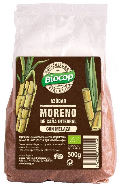 Azúcar Moreno de Caña Integral con Melaza · Biocop · 500 gramos