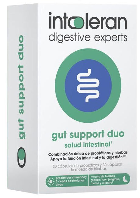 Gut Support Duo · Intoleran · 30+30 cápsulas