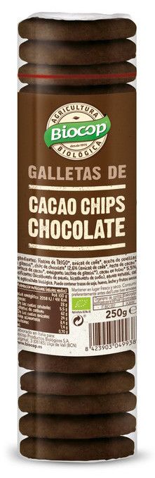 Galleta de Cacao con Chips de Chocolate · Biocop · 250 gramos