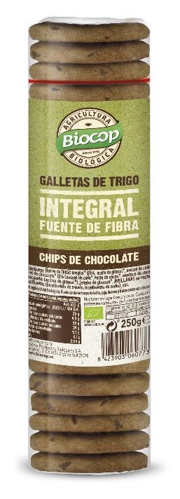 Galleta de Trigo Integral con Chips de Chocolate · Biocop · 250 gramos