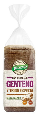 Pan de Molde de Centeno y Trigo Espelta · Biocop · 400 gramos