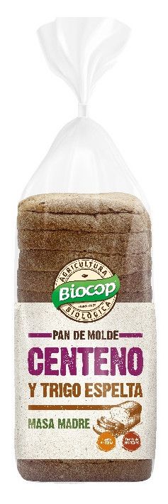 Pan de Molde de Centeno y Trigo Espelta · Biocop · 400 gramos