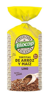 Tortitas de Arroz, Maíz y Semillas de Lino · Biocop · 200 gramos