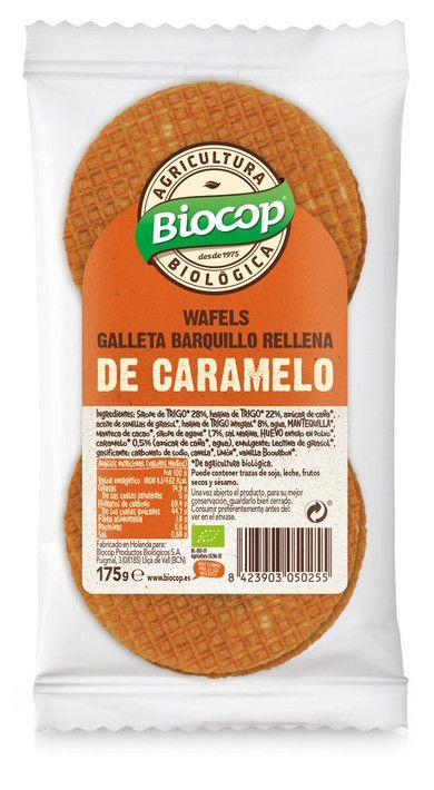 Wafels de Caramelo · Biocop · 175 gramos