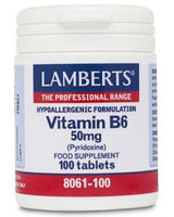 Vitamina B6 50 mg · Lamberts · 100 comprimidos