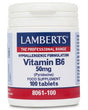 Vitamina B6 50 mg · Lamberts · 100 comprimidos