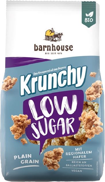 Muesli krunchy Avena Bajo en Azúcar Plain Grain Bio · Barnhouse · 375 gramos