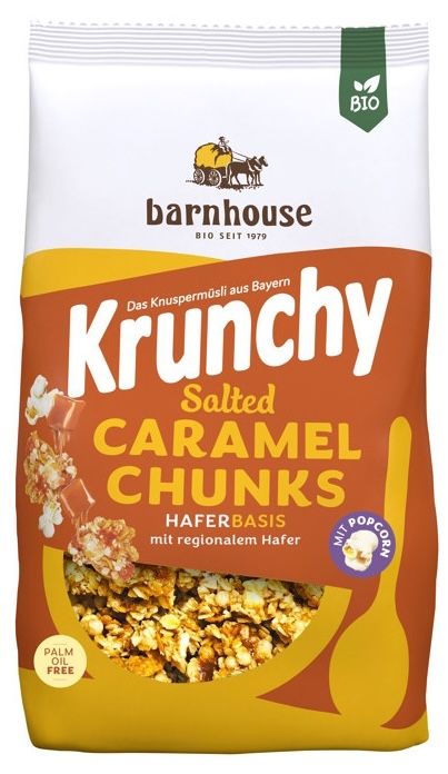 Muesli Krunchy Chunks de Caramelo Salado Bio · Barnhouse · 500 gramos