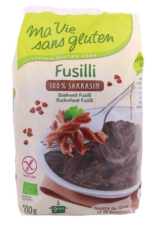 Fusilli 100% de Trigo Sarraceno · Ma Vie Sans Gluten · 500 gramos