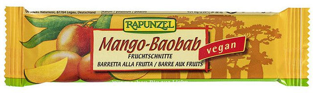 Barrita de Mango y Baobab · Rapunzel · 40 gramos