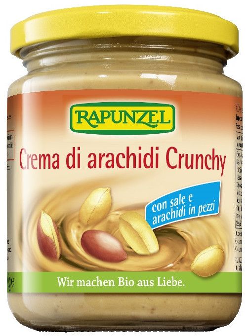 Crema de Cacahuete Crunchy Con Sal · Rapunzel · 250 gramos