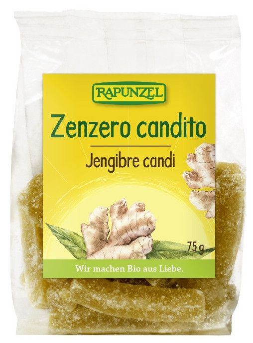 Barritas de Jengibre Confitado · Rapunzel · 75 gramos