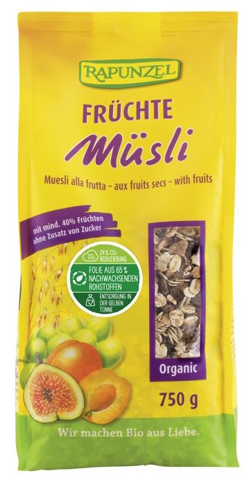 Muesli con Frutas · Rapunzel · 750 gramos