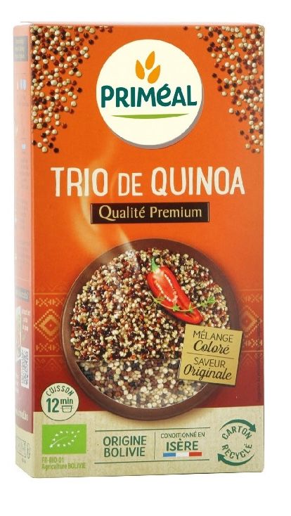 Quinoa Trío Blanca, Roja y Negra · Priméal · 500 gramos