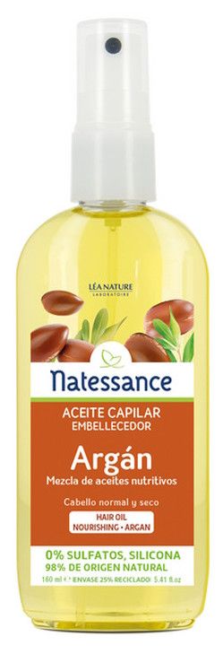 Aceite Capilar Embellecedor de Argán · Natessance · 60 ml