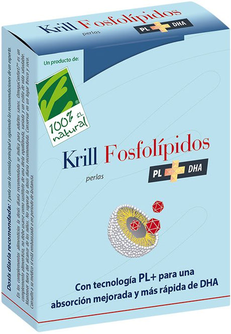 Krill Fosfolípidos PL+DHA · 100% Natural · 30 perlas