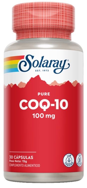 Pure CoQ-10 100 mg · Solaray · 30 cápsulas