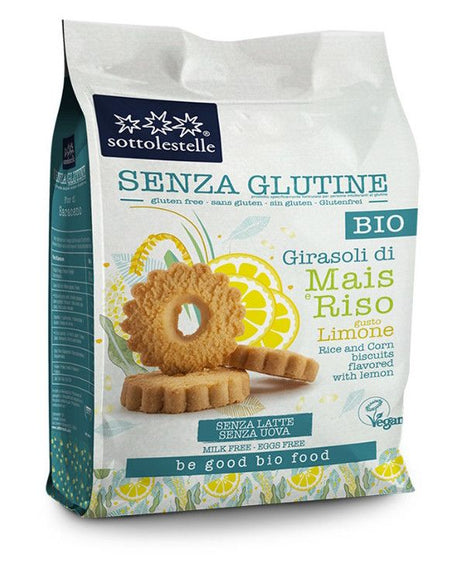 Galletas de Maíz y Arroz con Limón · Sottolestelle · 250 gramos