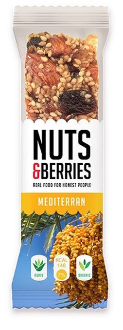 Barrita Mediterran · Nuts & Berries · 40 gramos