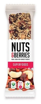 Barrita Superfoods · Nuts & Berries · 40 gramos