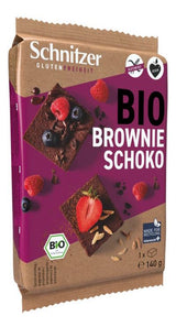 Brownie de Chocolate Negro Sin Gluten Bio · Schnitzer · 140 gramos