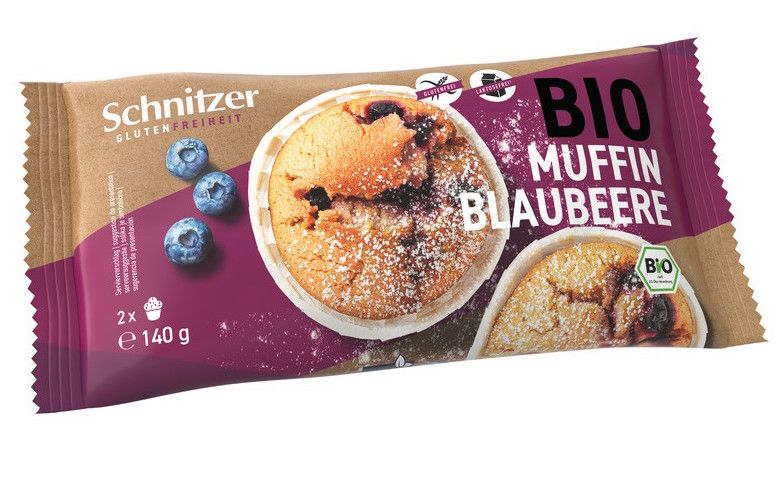 Muffins de Arándanos Sin Gluten Bio · Schnitzer · 140 gramos