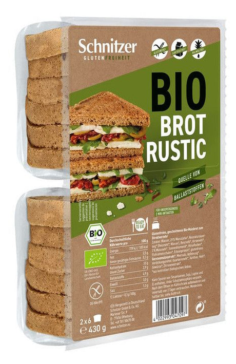 Pan del Molde en Rebanadas Brot Rustic Bio · Schnitzer · 430 gramos