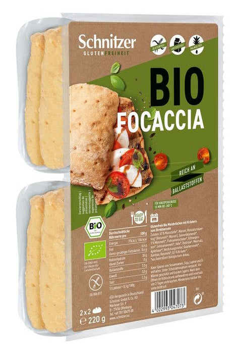 Panecillos Focaccia Sin Gluten · Schnitzer · 220 gramos