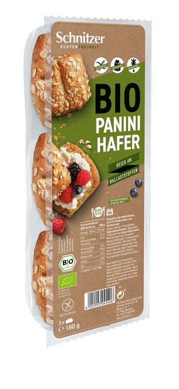 Panecillos Panini con Avena Bio · Schnitzer · 180 gramos