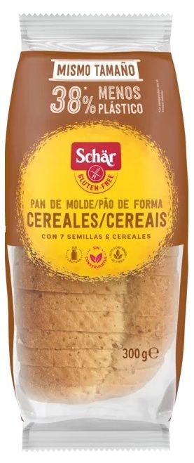 Pan de Molde con Cereales Sin Gluten · Schär · 300 gramos