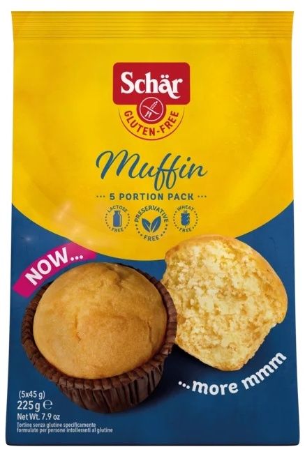 Muffins Sin Gluten · Schär · 5x45 gramos