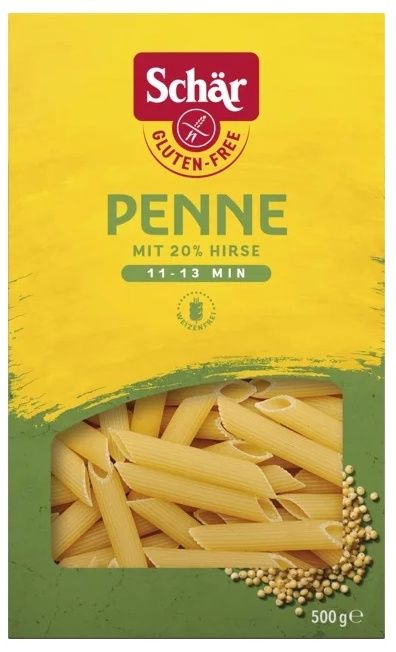 Pasta Penne Sin Gluten · Schär · 500 gramos