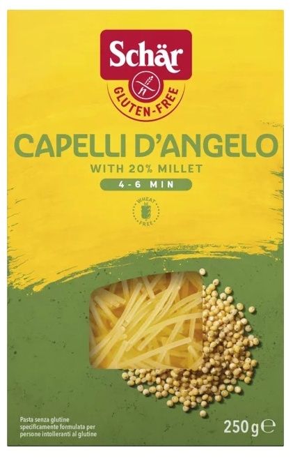 Pasta Capelli d'Angelo Sin Gluten · Schär · 250 gramos