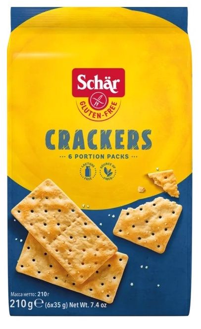 Crackers Sin Gluten · Schär · 210 gramos