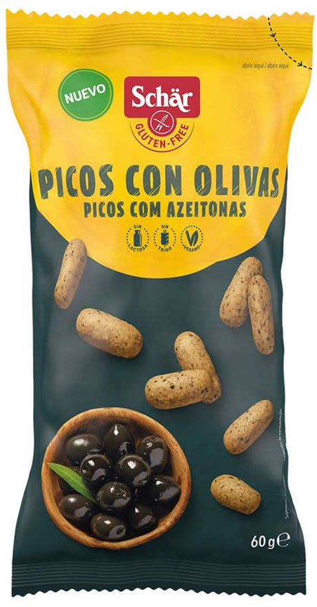 Picos con Olivas Sin Gluten · Schär · 60 gramos