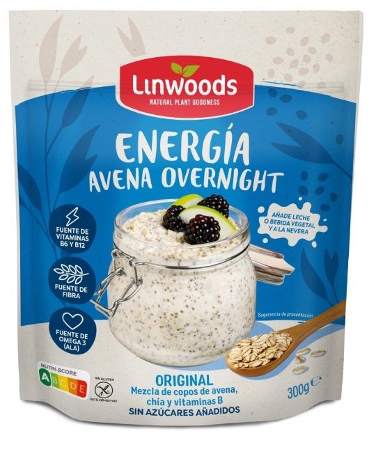 Avena Overnight Energía Original · Linwoods · 300 gramos