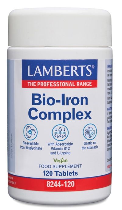 Bio Iron Complex · Lamberts · 120 comprimidos