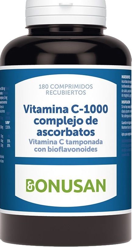 Vitamina C 1.000 (Complejo de Ascorbatos) · Bonusan · 180 comprimidos