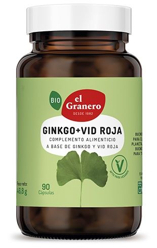 Ginkgo + Vid Roja BIO · El Granero Integral · 90 cápsulas