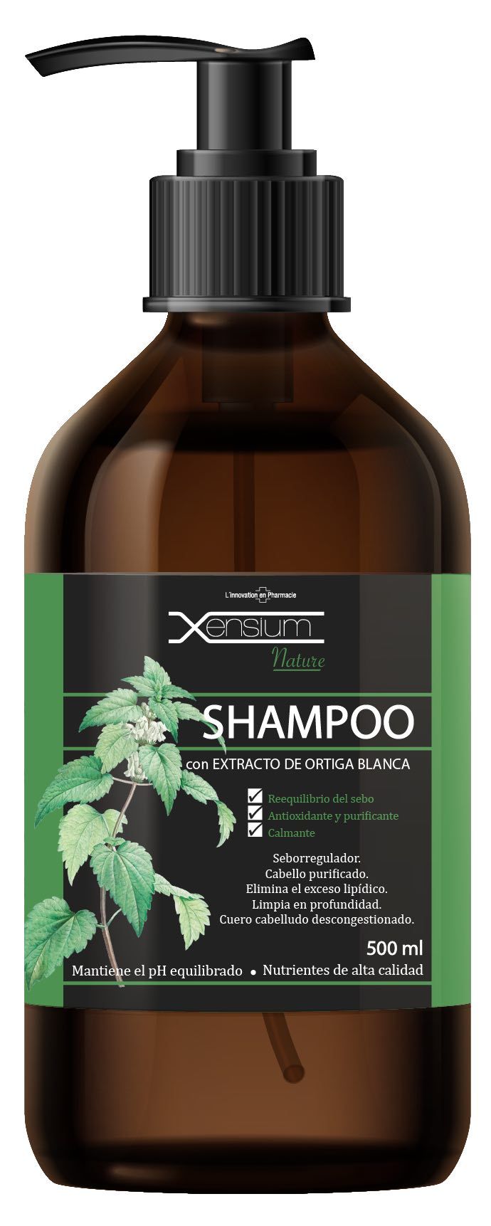 Champú Extracto de Ortiga · Xensium · 500 ml